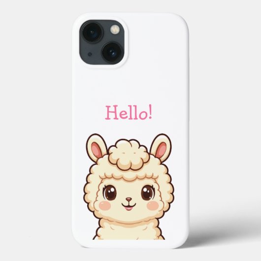 Coques Case-Mate iPhone Conception d'illustration de lama mignon (Verso)