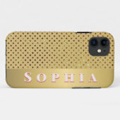 Coques Case-Mate iPhone Conception dorée personnalisée pour occasion spéci (Dos (Horizontal))