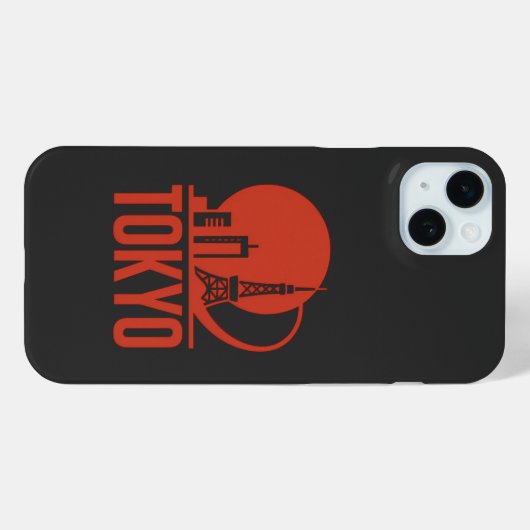 Coques Case-Mate iPhone Conception du cercle Skyline de Tokyo (Verso (horizontal))