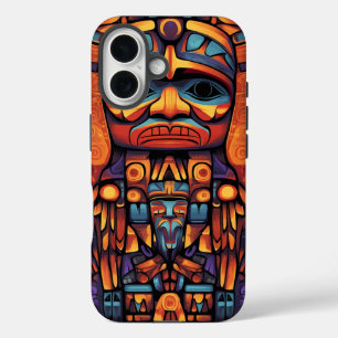 Coques iPhone 16 Conception d'un Totem amérindien