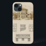 iPhone 13 Coque Conception d'une propriété avec plans d'intérieur<br><div class="desc">Un joli dessin de motifs architecturaux pour un domaine,  avec des plans pour l'intérieur. Si vous songez à construire votre propre maison,  ces conceptions peuvent vous intriguer. Achetez une copie aujourd'hui !</div>