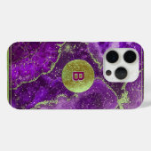 Coques Case-Mate iPhone Conception d'univers violet abstrait avec sphère d (Verso (horizontal))