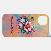 Coques Case-Mate iPhone "Conception Élégante de Rose des Vents" (Verso (horizontal))