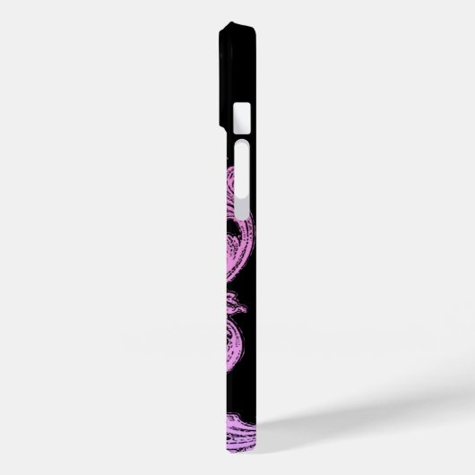 Coques Case-Mate iPhone Conception élégante rose et noir de Goth (Verso / Gauche)