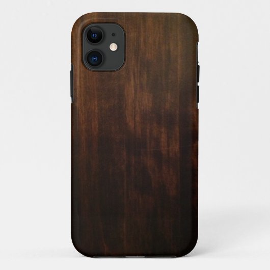 Coques Case-Mate iPhone Conception en bois foncée antique (Dos)