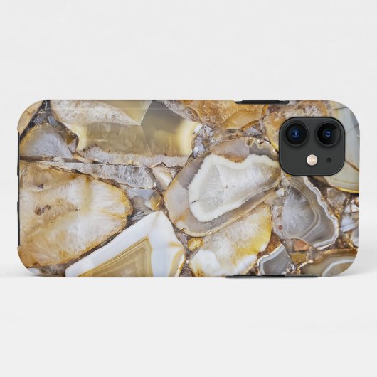 Coques Case-Mate iPhone conception en pierre de géode poli (Dos (Horizontal))