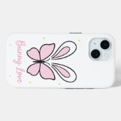 Coques Case-Mate iPhone Conception esthétique d'amour de papillon de lapin (Verso (horizontal))