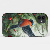 Coques Case-Mate iPhone Conception esthétique de paysage d'oiseau d'hiver (Dos (Horizontal))