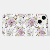 Coques Case-Mate iPhone Conception Florale de Chic Fleur Sauvage Rose (Verso (horizontal))