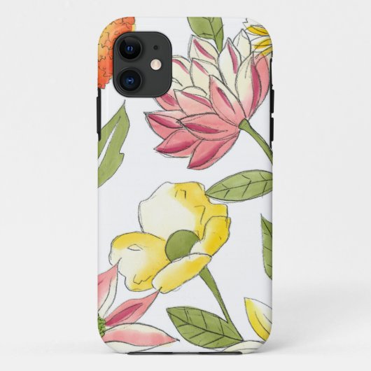 Coques Case-Mate iPhone Conception florale de jardin avec l'arrière - plan (Dos)