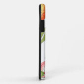 Coques Case-Mate iPhone Conception florale de jardin avec l'arrière - plan (Dos/Droite)