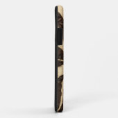 Coques Case-Mate iPhone Conception florale de pochoir avec le feuille (Dos/Droite)