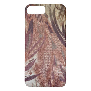 Coque iPhone 7 Plus Conception florale marron abstraite 2