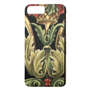 Coque iPhone 8 Plus/7 Plus Conception florale ornementale avec les frontières