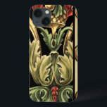 Coques Pour iPhone Conception florale ornementale avec les frontières<br><div class="desc">Une peinture ornementale avec une conception florale attrayante jointe par les frontières noires. Les couleurs vertes et rouges sautent outre de grâce d'impression à l'arrière - plan noir. Combien merveilleux ce regard sur votre mur ? Achetez-le et découvrez !</div>