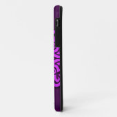 Coques Case-Mate iPhone Conception florale pourpre d'Aum (Dos/Gauche)