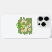 Coques Case-Mate iPhone Conception florale rustique sur fond vert (Verso (horizontal))