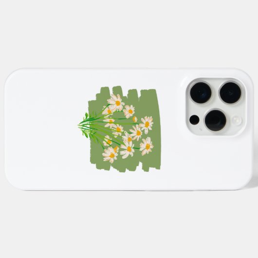 Coques Case-Mate iPhone Conception florale rustique sur fond vert (Verso (horizontal))