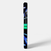 Coques Case-Mate iPhone Conception fractale de plasma électrique futuriste (Verso / Gauche)