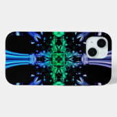 Coques Case-Mate iPhone Conception fractale de plasma électrique futuriste (Verso (horizontal))
