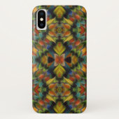 Coques Case-Mate iPhone Conception fractale des plumes de l'inséparable (Dos)