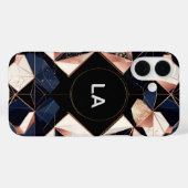 Coques Case-Mate iPhone Conception Géométrique Abstraite avec Paillettes D (Verso (horizontal))