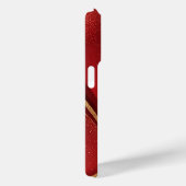 Coques Case-Mate iPhone Conception Géométrique Abstraite Rouge et Or (Verso / Droite)