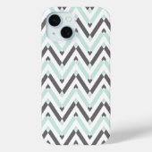 Coques Case-Mate iPhone Conception géométrique Chevron blanc de menthe mod (Verso)