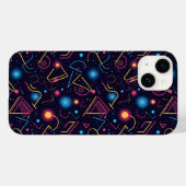 Coques Case-Mate iPhone conception géométrique de néon Abstrait (Verso (horizontal))