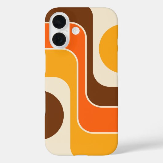 Coques Case-Mate iPhone Conception géométrique de style rétro des années 1 (Verso)