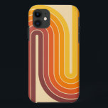 Case-Mate iPhone Case Conception géométrique de style Vintage rétro<br><div class="desc">Design géométrique de style Vintage rétro en orange Brown et jaune.</div>