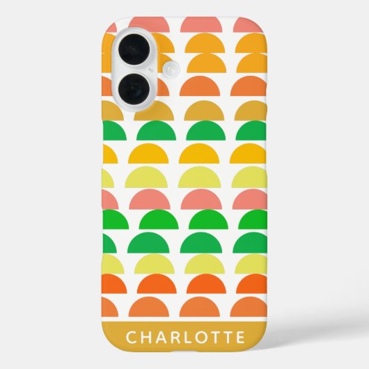 Coques Case-Mate iPhone Conception géométrique des agrumes brillants moder (Verso)