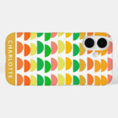 Coques Case-Mate iPhone Conception géométrique des agrumes brillants moder (Verso (horizontal))