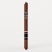 Coques Case-Mate iPhone Conception géométrique marron en cuivre métallique (Dos/Droite)