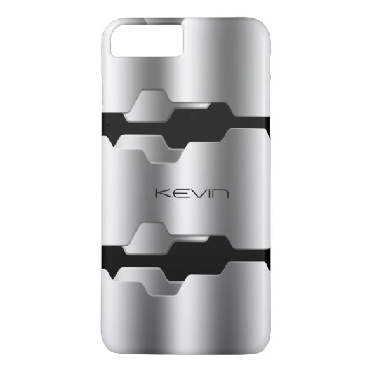 Coques Case-Mate iPhone Conception géométrique moderne en argent métalliqu (Dos)