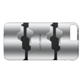 Coques Case-Mate iPhone Conception géométrique moderne en argent métalliqu (Dos (Horizontal))