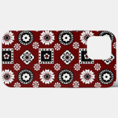 Coques Case-Mate iPhone Conception géométrique rouge et noire frappante (Verso (horizontal))