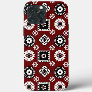 Case-Mate iPhone Case Conception géométrique rouge et noire frappante