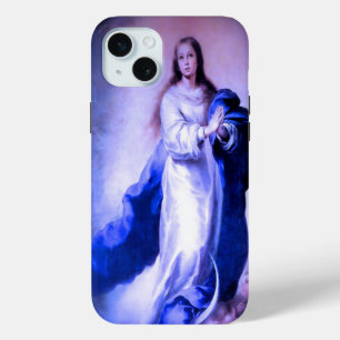 Coque iPhone 15 Mini Conception Imaculée Bleue