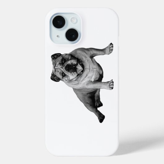 Coques Case-Mate iPhone Conception ludique de bouledogue pour iPhone (Verso)