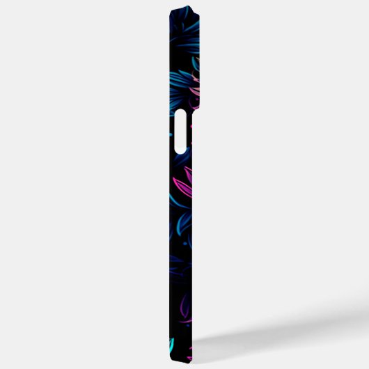COQUES Case-Mate iPhone CONCEPTION LUMINEUSE DE FLEURS MINUIT (Verso / Droite)