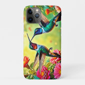 Coques Case-Mate iPhone Conception magique de colibri aux tons bijoux (Dos)