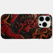 Coques Case-Mate iPhone Conception majestueuse de dragon rouge (Verso (horizontal))