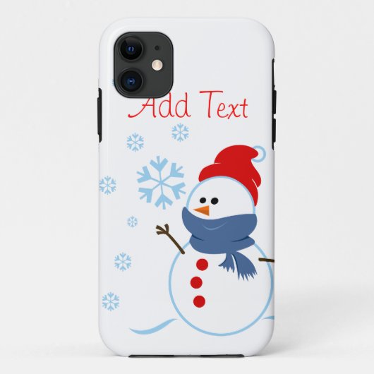 Coques Case-Mate iPhone Conception mignonne de bonhomme de neige (Dos)