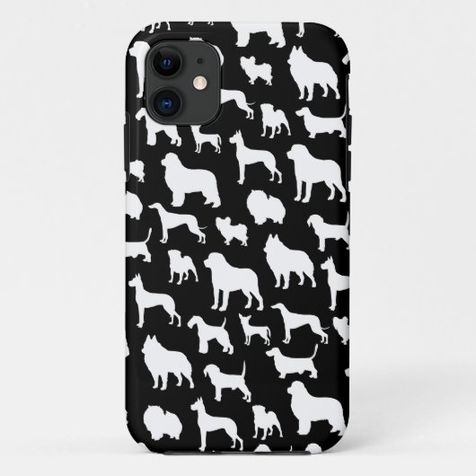 Coques Case-Mate iPhone Conception mignonne et chic de silhouette de chien (Dos)