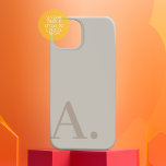 Coque Pour iPhone 14 Pro Conception minimale avec un énorme monogramme - Co<br><div class="desc">Couleurs neutres avec une police serif moderne pour votre monogramme ou autre texte. La couleur et le texte de l'arrière - plan peuvent être modifiés si vous cliquez sur la zone de couleur avancée. Si votre art doit encore être ajusté, cliquez sur le bouton Personnaliser. Cela vous mènera à une...</div>