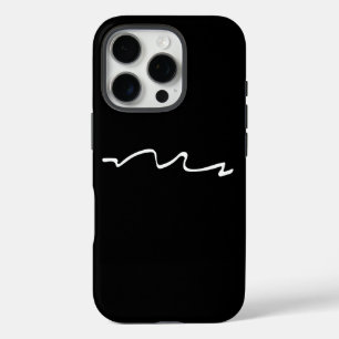 Coques iPhone 16 Pro Conception minimaliste en noir et blanc