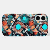 Coques Case-Mate iPhone Conception moderne abstraite géométrique motif 45 (Verso (horizontal))