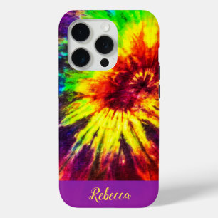 COQUE iPhone 15 PRO CONCEPTION MODERNE COLORÉE CRAVATE-DYE