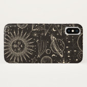 Coques Case-Mate iPhone Conception mystique d'or et de soleil et de lune (Dos (Horizontal))
